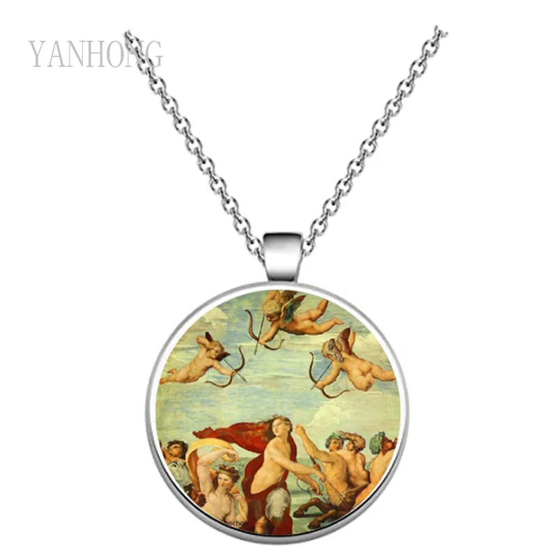 2021 популярное ювелирное ожерелье с изображением Моны Лизы подвеска знаменитой