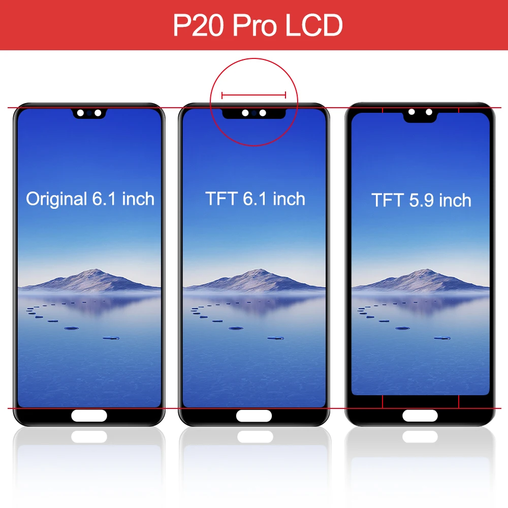 6.1'' Display For Huawei P20 Pro LCD Touch Screen Digitizer Assembly CLT-L09 CLT-L29 | Мобильные телефоны и