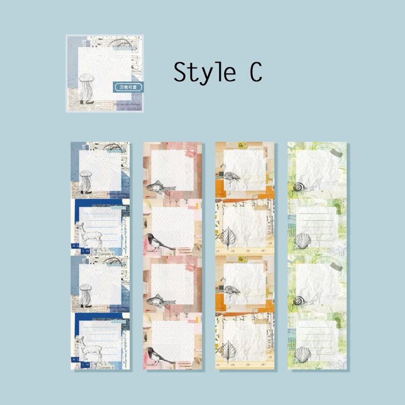 Mr.Paper 16pcs/lot Natural Square Loose Leaf Scrapbook Memo Pads Write Down Points Planner Notepad Note School Official Supplies |