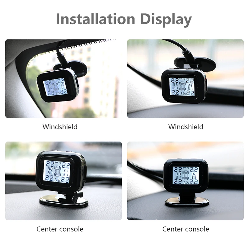 Jansite Автомобильная TPMS система контроля давления в шинах цифровой дисплей с микро