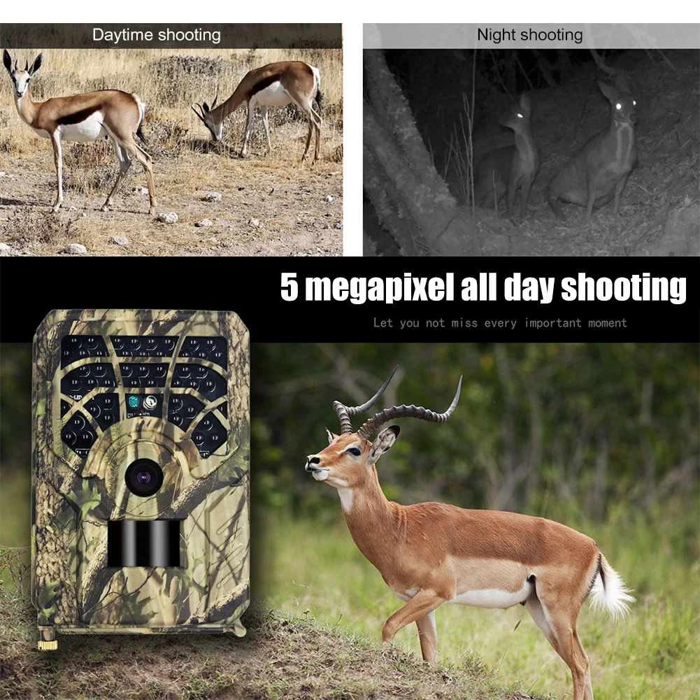 

Наружная охотничья камера 5 Мп, детектор диких животных, тропическая камера, HD водонепроницаемый мониторинг, инфракрасный Теплочувствитель...