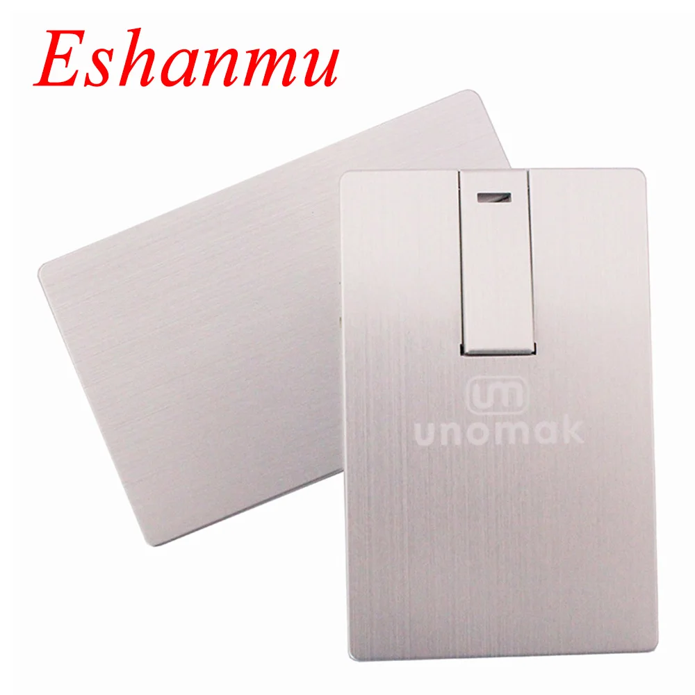 Алюминиевая визитная карточка Usb флэш накопитель 4 ГБ 8 16 32 Флешка карта памяти