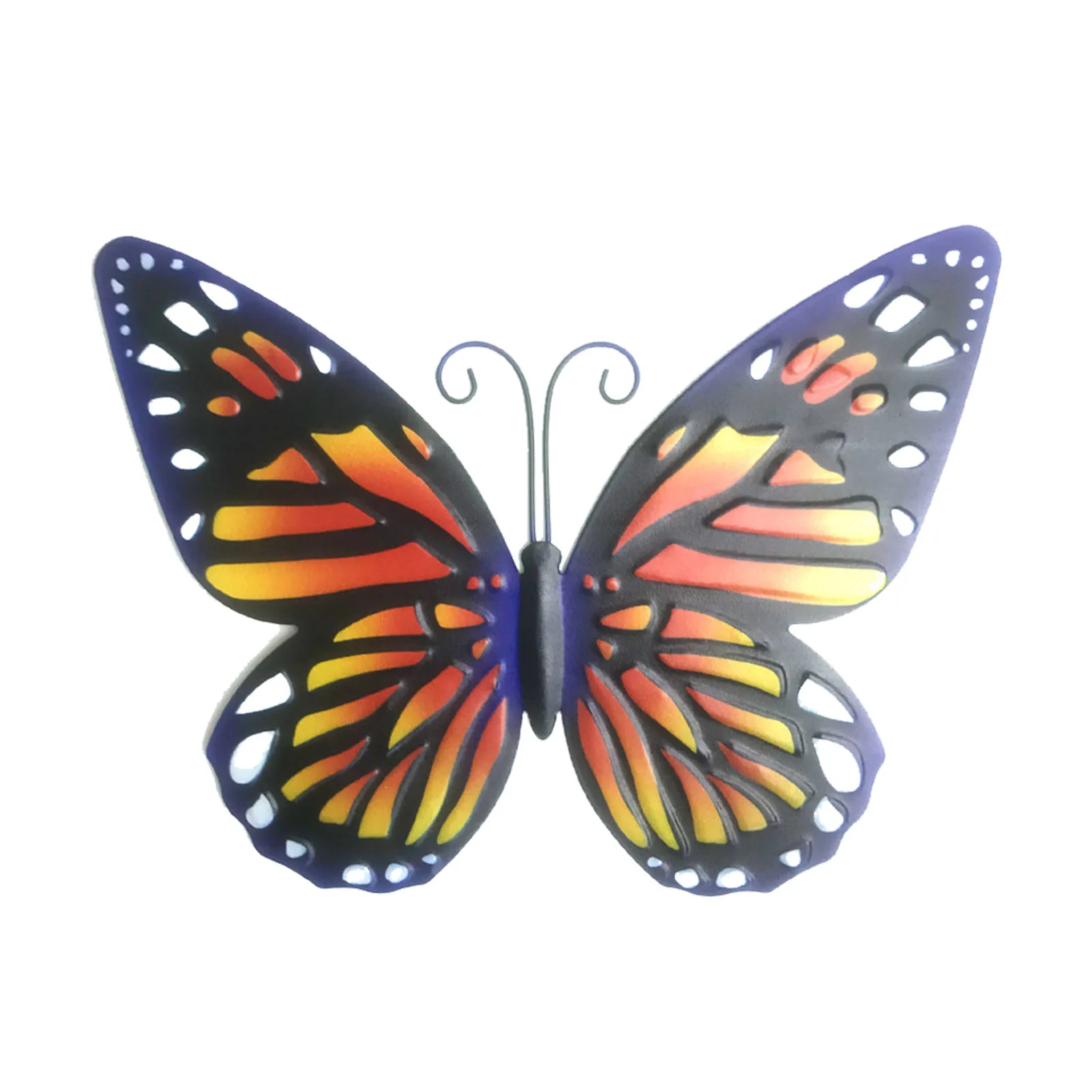 

4pcs Wall Decor Garden Metal Butterfly Home Indoor Outdoor Hanging Sculpture 3D Simulation Office Farmhouse Living Room Bedroom