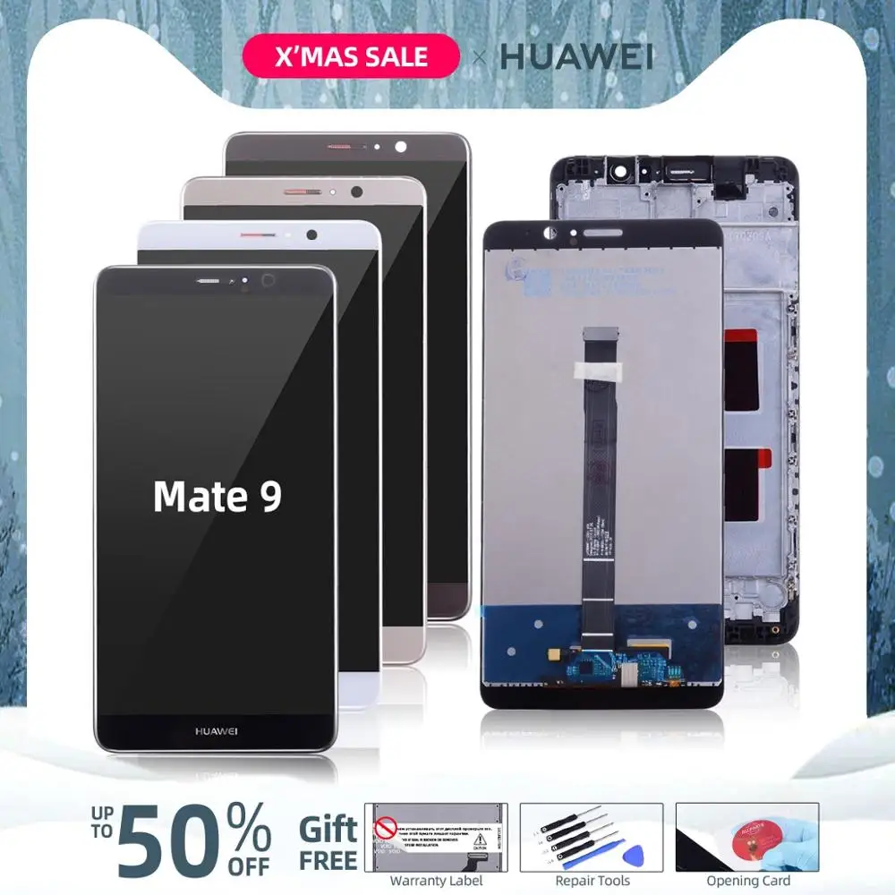 5,9 '' ЖК-дисплей для huawei mate 9, сенсорный экран с рамкой, дигитайзер для huawei mate 9, ЖК-MHA-L29, запасные части
