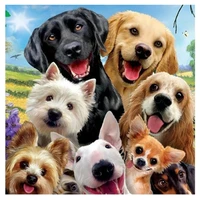 diy diamond painting full round drill dog 3d embroidery cross stitch gift home decor gift