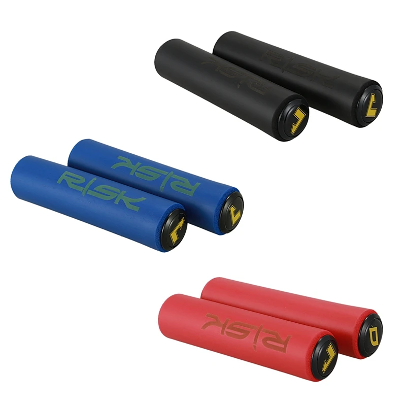 

RISK New Ultralight Silicone Bike Handlebar Grips High Density MTB Bicycle Steering Anti-Slip Bicycle Grip Cover