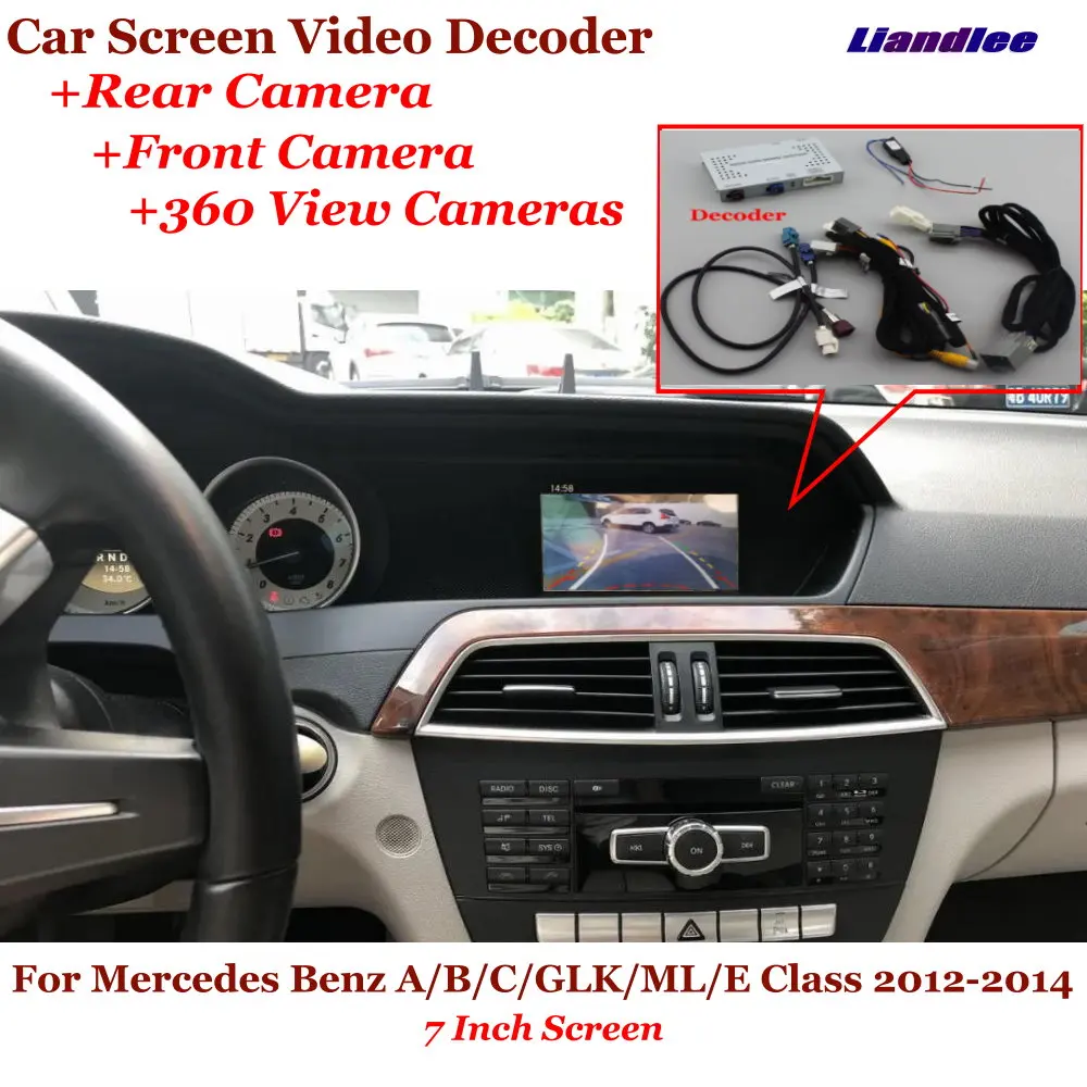 

For Mercedes Benz A/B/C/GLK/ML/E Class 2012-2014 7 Inch Screen Car DVR Reverse Image Decoder Rear View Front 360 HD Camera