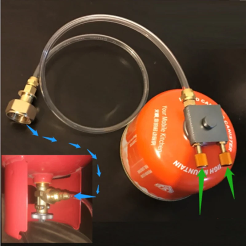 Адаптер для заправки туристической газовой плиты внешний адаптер с клапаном
