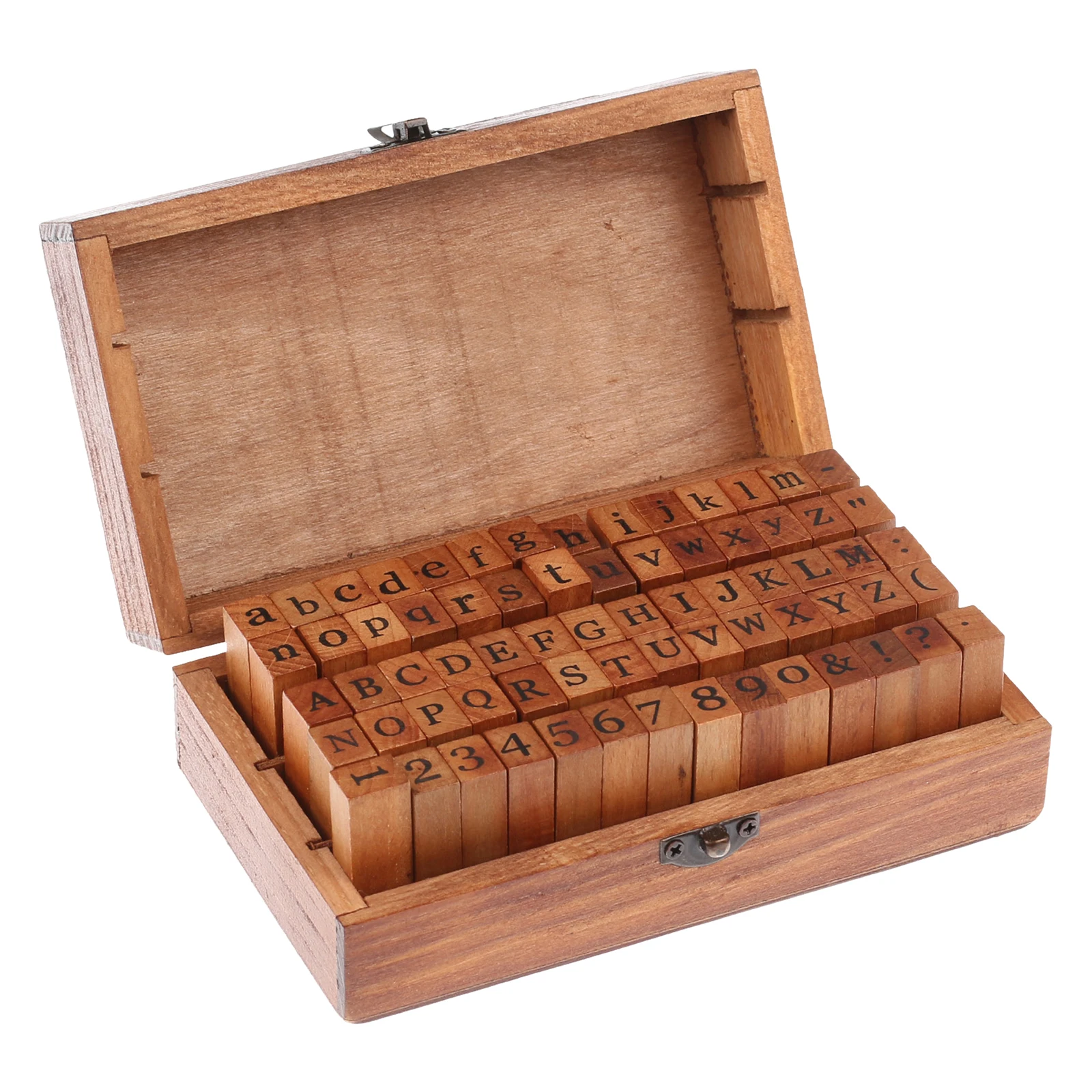 

Резиновый штамп Алфавит символ цифры, деревянная коробка, 70 шт.