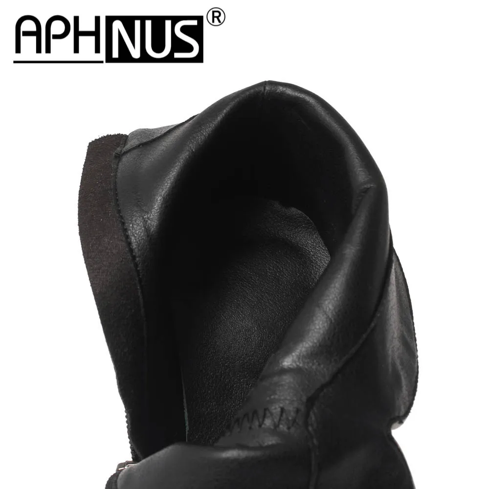 

APHNUS Womens Boots Short Ankle Booties Mid High Heels Pumps Woman 2020 Shoes For Women New Boot