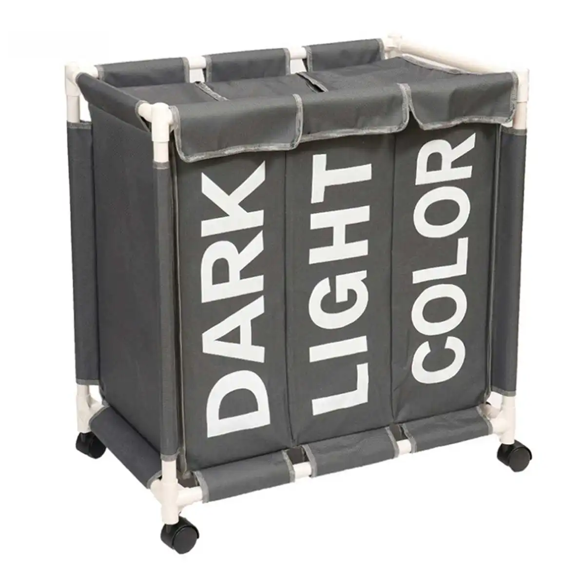 Корзина для белья с тремя колесами складная корзина большая грязной одежды