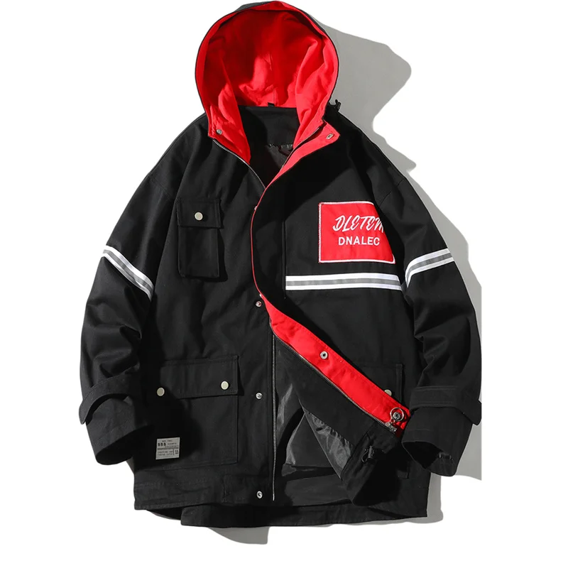 FGKKS Тренд Брендовая мужская куртка с капюшоном High Street Мужская хип-хоп модная