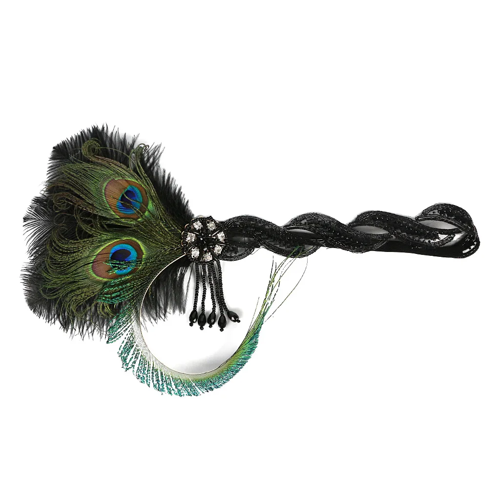 Colorful Headband Peacock Feather Girl Makeup Party Hair Decor |