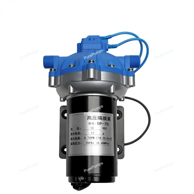 

70psi 12v power high pressure membrane film vibration booster pump