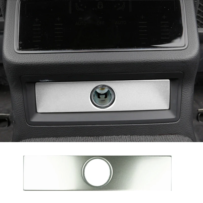 

For Audi A6 C8 2019 Car Styling Armrest Rear Cigarette Light Panel Decorative Frame Cover Trim Sticker Interior Auto Accessories
