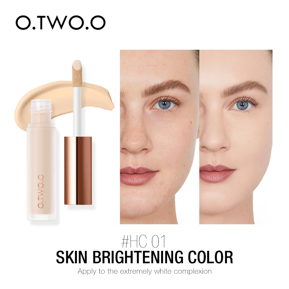 01 brighten color O. TWO. O, жидкий консилер, крем, водостойкий, полное покрытие,, стойкий, шрамы, акне, плавное увлажнение, макияж коректор для лица - Цвет: 01 brighten color