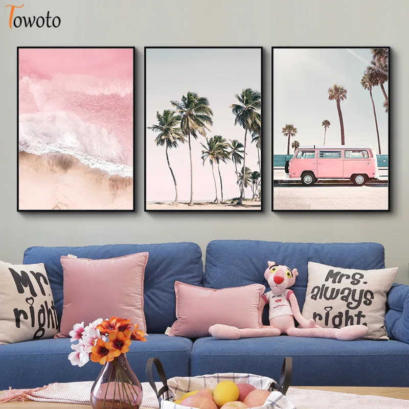 Скандинавский пейзаж постер с принтом украшение для экскурсионного автобуса