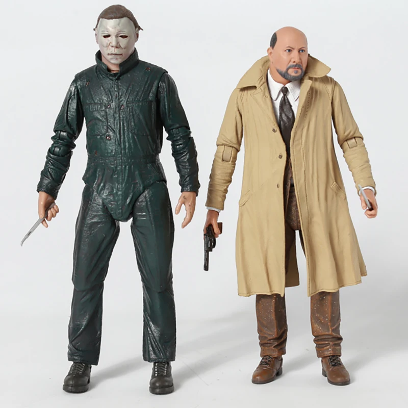 

NECA Halloween 2 Michael Myers & Dr Loomis Action Figure Toy Movie Figurals Brinquedos