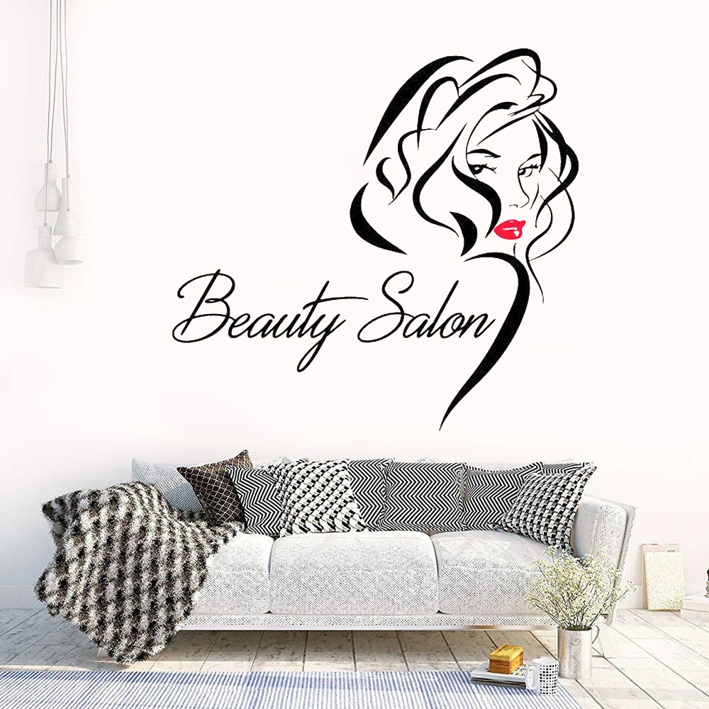 

Beauty Salon Hairstylists Barber Shop Art Wall Sticker Decal Stickers Mural Wall Vinyl Decals Removable FK-3
