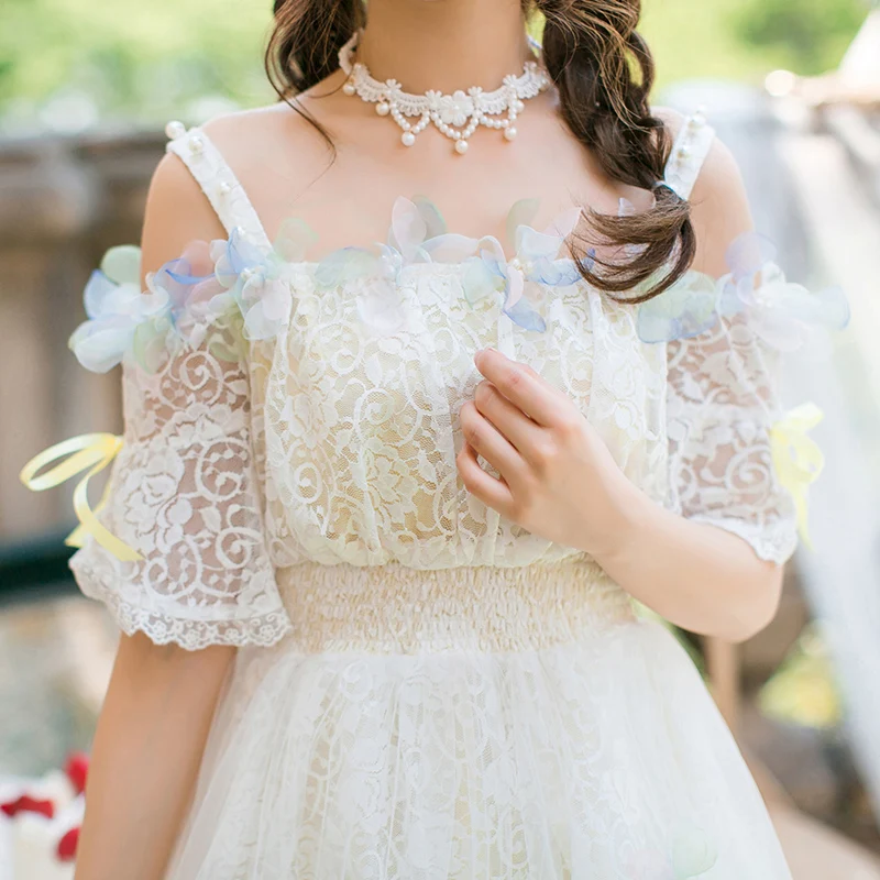 Карамельный дождь 2019 новые летние женские элегантные кружевные белые вечерние