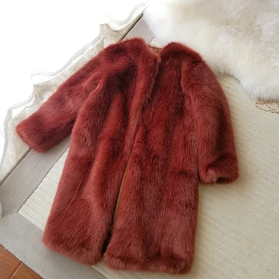 

Top Style High-end New Fashion Women Faux Fur Coat S64 high quality