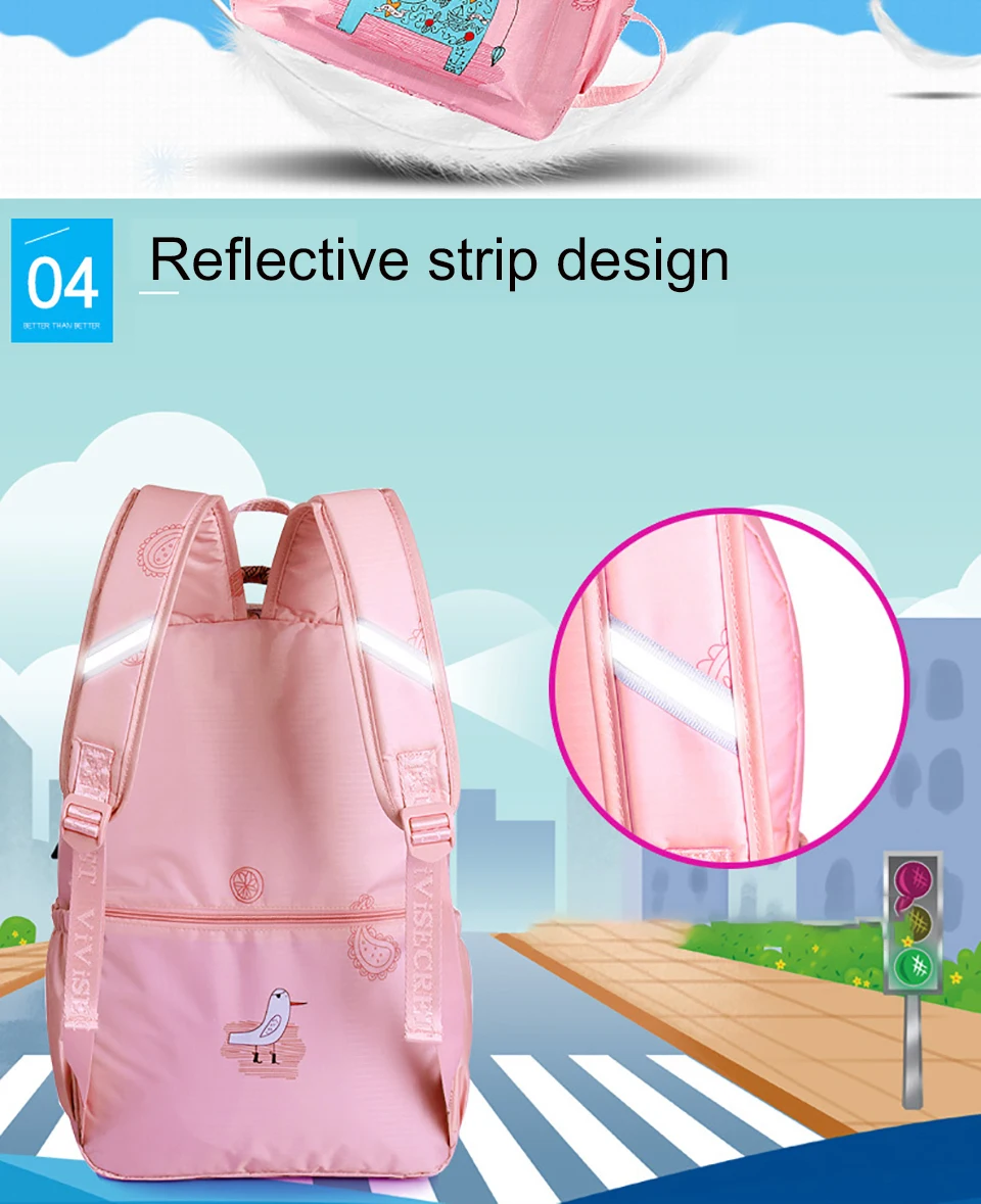 ViViSECRET/новая детская школьная сумка с мультяшным животным рисунком, студенческий Рюкзак 2-6 класса, милая детская водонепроницаемая сумка для начальной школы