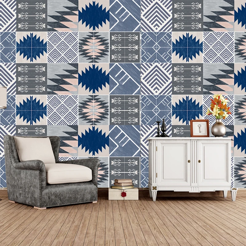 Средиземноморский стиль настенная плитка стикер домашний декор DIY самоклеющиеся