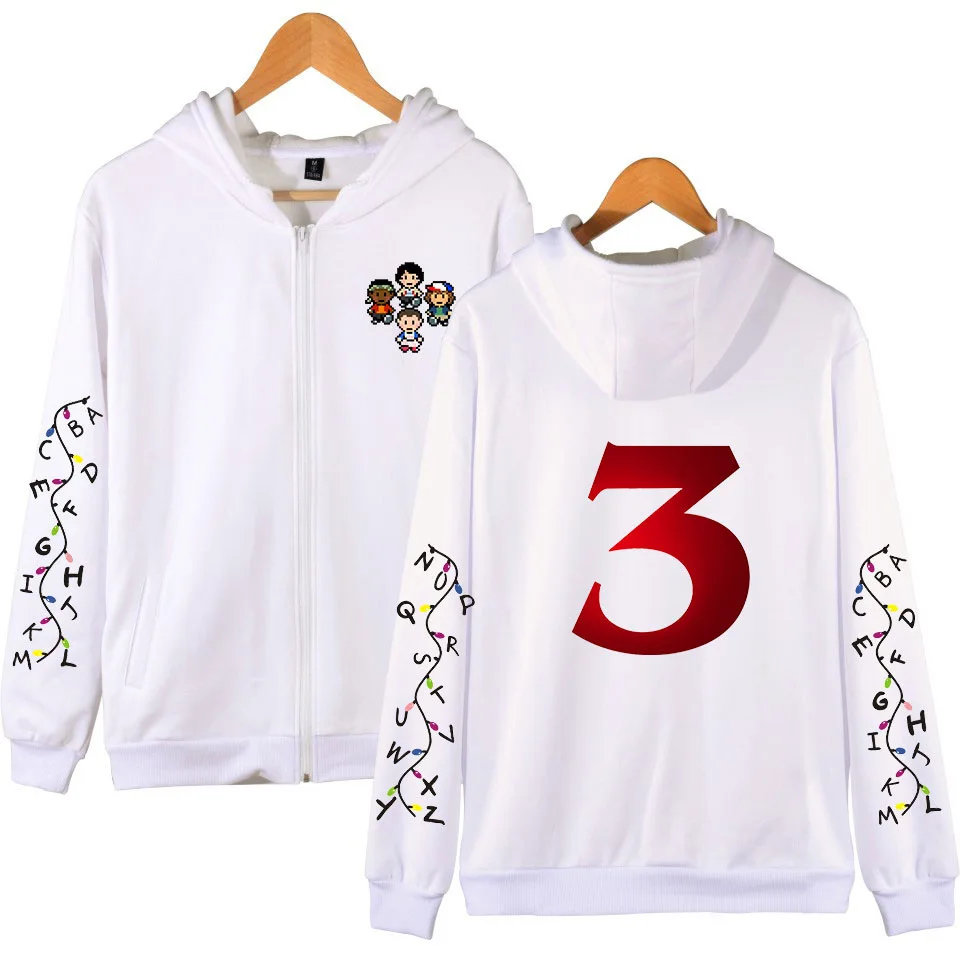 

Stranger Things 3 Printed demogorgon/steve Casual Hoodies Men/Women Hot Battle Cosplay Nieuwste Zipper Hoodie Sweatshirt Vrouwen
