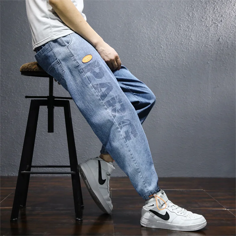 

Jeans men's toe binding fashion brand 2021 spring and Autumn New Korean fashion casual Capris men's long pants