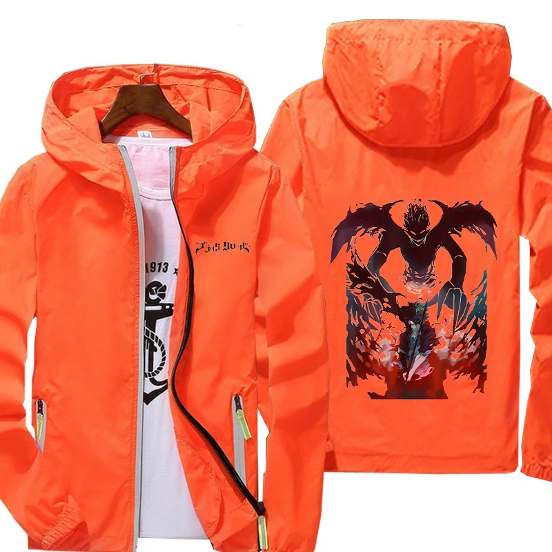 

Black Clover Sun Protection Clothing Waterproof Rain Jacket Men Women Fishing Quick Dry Skin Windbreaker