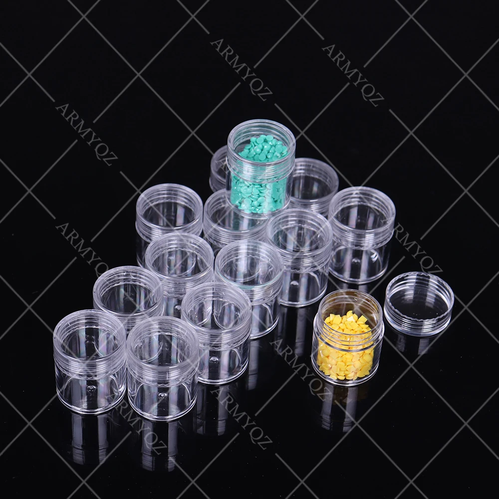 

10/114 Bottles 5d Diamond Painting Accessories tools Storage Box Carry Case diamant painting tools Container Box 3PCS Stickers