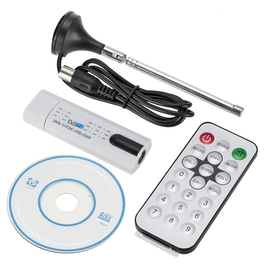 

Digital Antenna USB 2.0 HDTV TV Remote Tuner Recorder&Receiver for DVB-T2/DVB-T/DVB-C/FM/DAB for Laptop,Wholesale Free Shipping