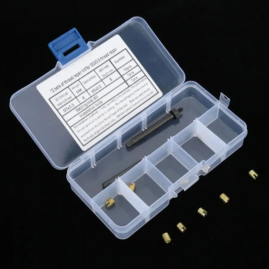 12 шт. болты с резьбой для Ремкомплект саморез вставки резьбы + витой Сверл Из