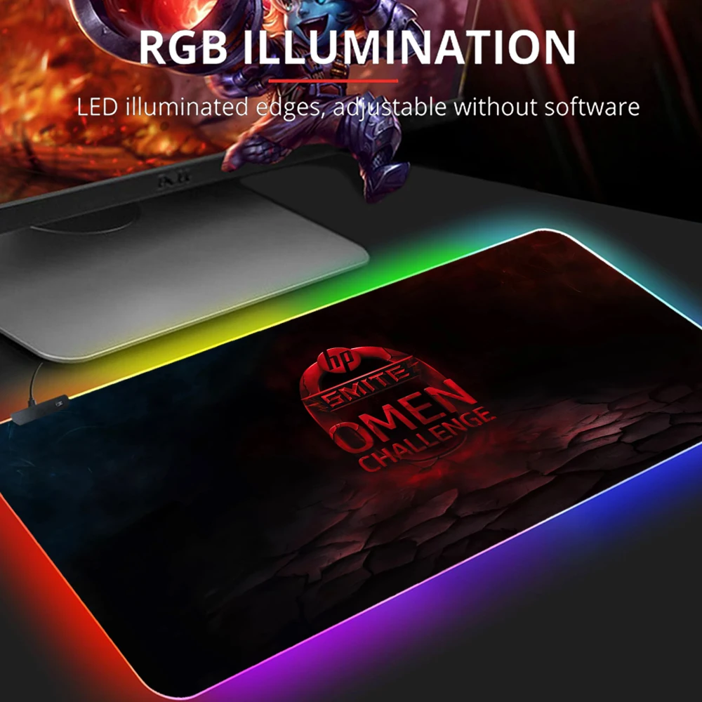 

Hp Omen Mousepad Cute RGB Computer Gaming Accessories Mouse Mat Mouse Pad Gamer Non-slip Mausepad Deskmat Alfombrilla Raton