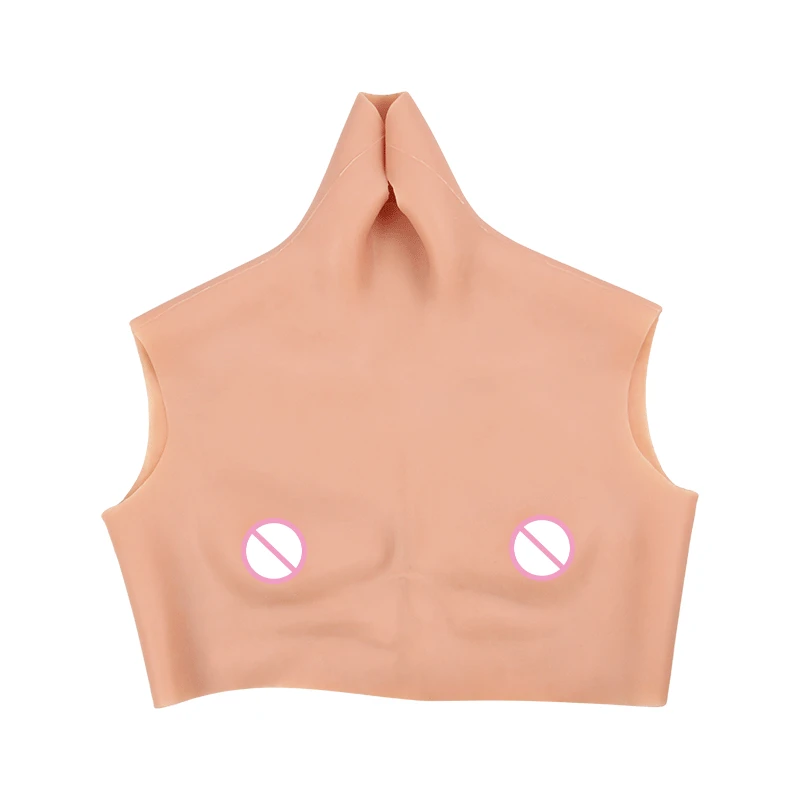 

Men's Fitness Body Silicone Muscle Vest High Neck Sleeveless Muscle Suit Stage Performance Props Macho Shapewear