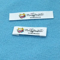 custom clothing labels personalized brand cotton printed tags handmade label logo or text watercolor labels fr030