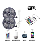 12V Bluetooth Светодиодные ленты светильник s 20 м RGB 5050 2835 SMD гибкая лента Водонепроницаемый RGB светодиодный светильник 5 м 10 м клейкие диода контроллер постоянного тока