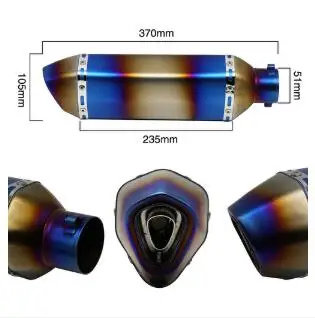 color01 ZS MOTOS Универсальный 51 мм выхлопная труба для мотоцикла модифицированный Akrapovic глушитель FZ6 CBR250 CB600 MT07 ATV Dirt Pit Bike выхлопная труба - Цвет: color01