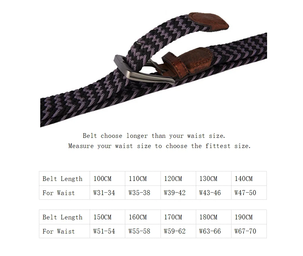 

2021.plus-size 100-190 cm 31-75 inches refractory Artificial silk Both men and women leisure Metal buckle Woven belts