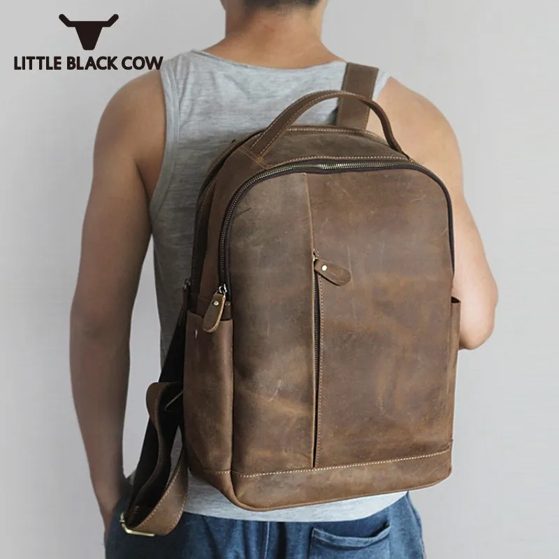 Обувь из натуральной кожи мужские рюкзаки Ретро Crazy Horse кожа мужская деловая