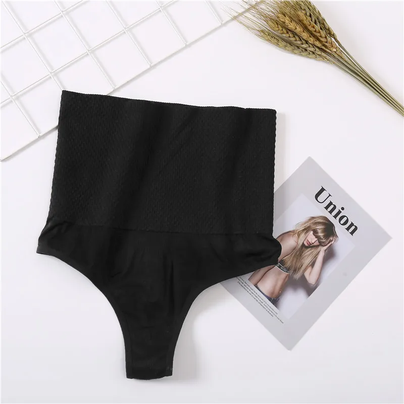 Style 2 Black Women High Waist Shaper Sexy Thong Autumn Breathable Body Shapers Slimming Underpants Tummy Underwear Soft Shaping Panties M-2XL - Цвет: Style 2 Black