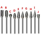 10 шт.набор, карбидные буры из вольфрамовой стали
