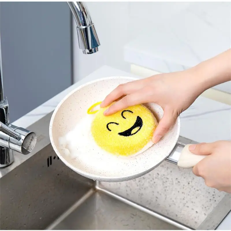 4 шт. антипригарная кухонная губка для мытья посуды|Чистящие салфетки| |