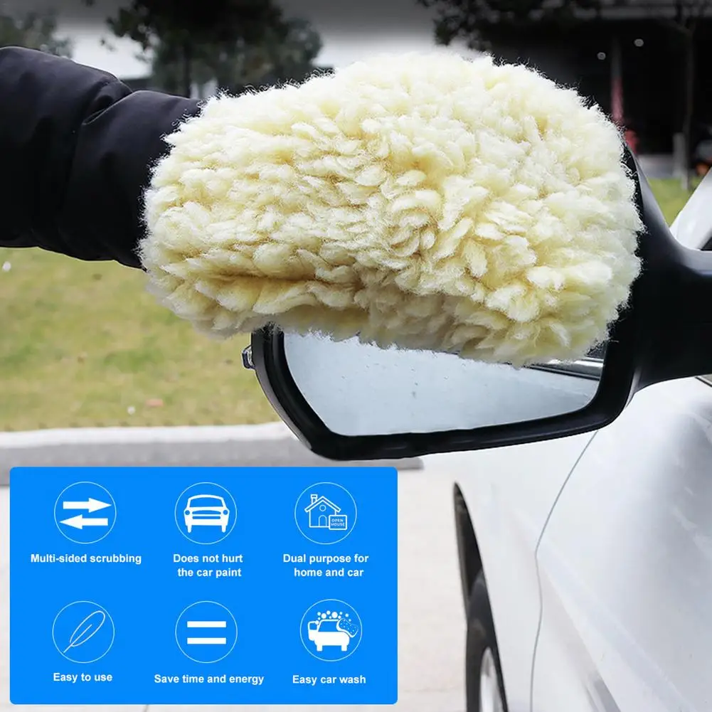 

Car Wash Towels Microfiber Chenille Car Cleaning Towel Mitt Glove Soft Drying Cloth Hemming Wash Towel Water Suction Clearner