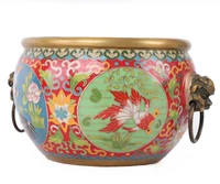 mozart cloisonne pure copper incense burner the imperial palace cylinder handmade antiques home furnishings