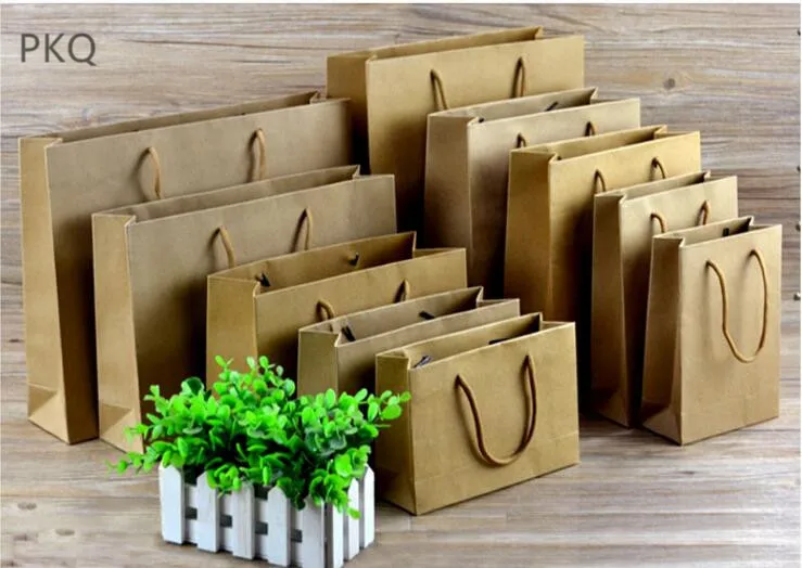 300 шт. утепленные Подарочный пакет из крафт бумаги с индивидуальным логотипом и