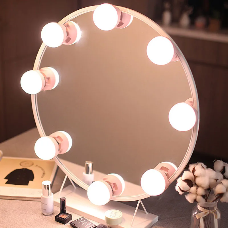 5 шт. Портативный Перезаряжаемые светодиодный зеркало современный