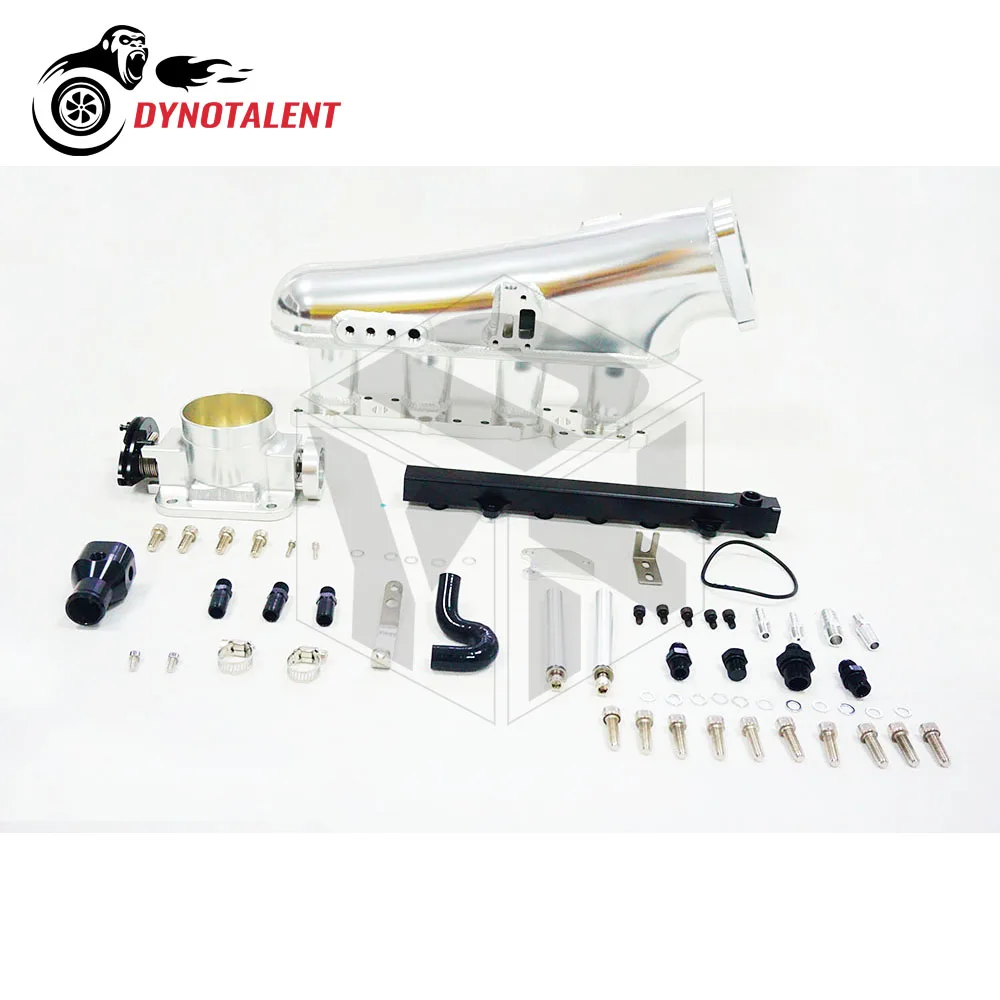 

DYN RACE Aluminum Intake Manifold For S14 SR20 SR20det Non-VCT With 76mm Throttle Body + Fuel Rail Intake
