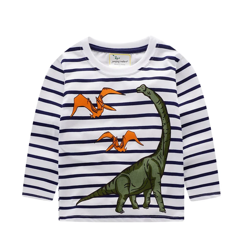 T8506 Kids Tshirt Г. Футболка для мальчиков детская футболка Осенняя футболка Топы с вышивкой животных, жираф Koszulka, динозавр Koszulki Meskie, футболка Enfant, Новинка - Цвет: T8506 Kids Tshirt