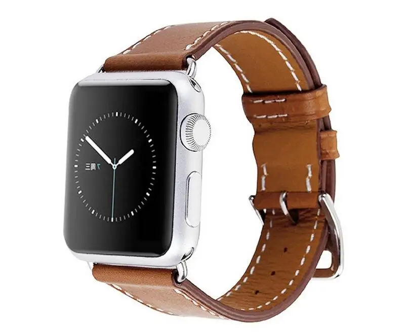 Ремешок из натуральной кожи для iWatch 5 4 3 2 1 сменный ремешок с классической пряжкой для часов Apple Watch 42 мм 38 мм 40 мм 44 мм